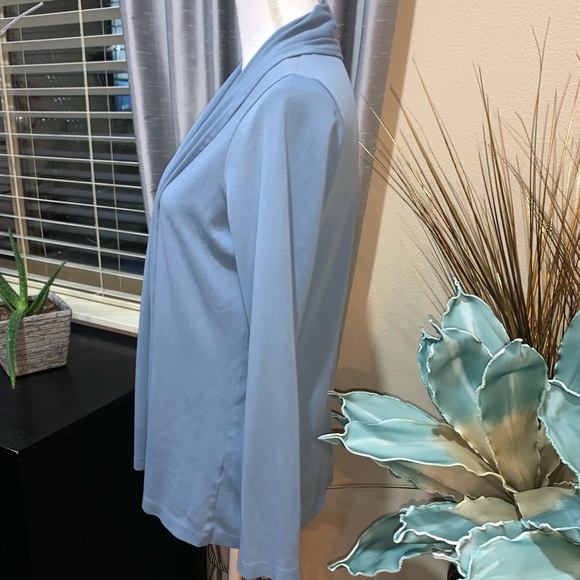 L.L.Bean blue cotton cardigan - Picture 10 of 14